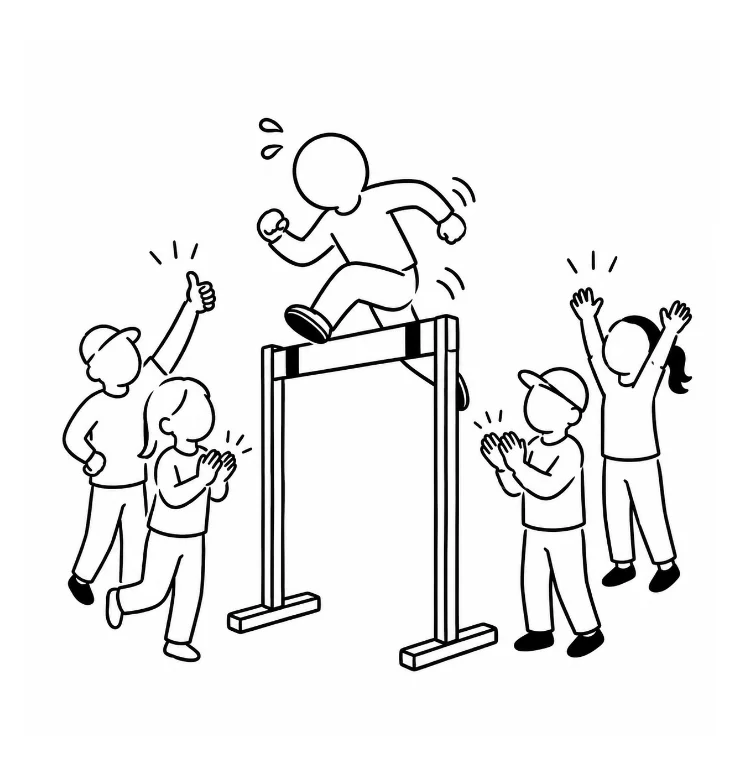 「ナイストライ!ナイスエラー!」のイラスト