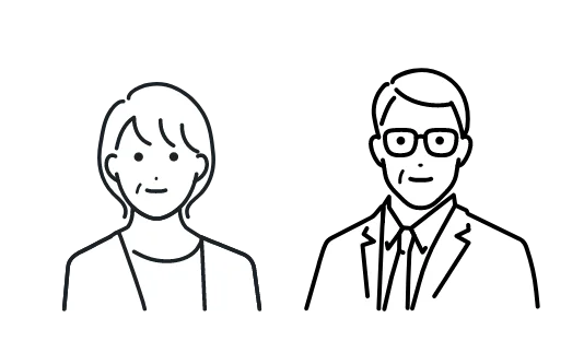 管理職の平均年齢のイラスト