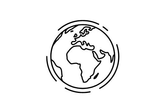社員の国籍数のイラスト